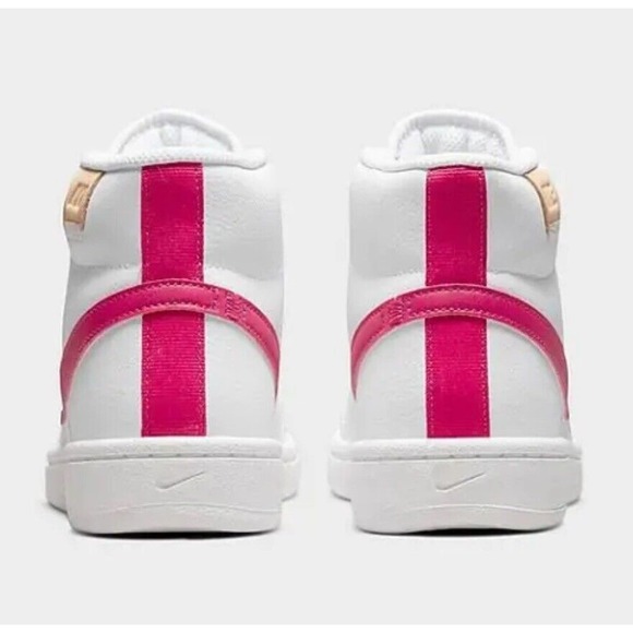 Nike Court Royale 2 Mid CT1725 White Pink Workout Shoes Womens 8.5 NEW In Box - Picture 11 of 12
